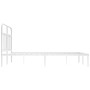 Metal bed frame with white headboard 135x190 cm by vidaXL, Beds and slatted bases - Ref: Foro24-352626, Price: 115,46 €, Disc...