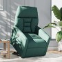 Sillón eléctrico reclinable elevable de tela verde oscuro