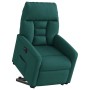 Sillón eléctrico reclinable elevable de tela verde oscuro