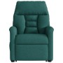Sillón eléctrico reclinable elevable de tela verde oscuro