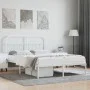 Estructura de cama de metal con cabecero blanca 140x190 cm de vidaXL, Camas y somieres - Ref: Foro24-352627, Precio: 108,94 €...