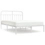 Metallbettgestell mit weißem Kopfteil 140x190 cm von vidaXL, Betten und Lattenroste - Ref: Foro24-352627, Preis: 110,68 €, Ra...