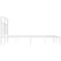 Metal bed frame with white headboard 140x190 cm by vidaXL, Beds and slatted bases - Ref: Foro24-352627, Price: 108,94 €, Disc...
