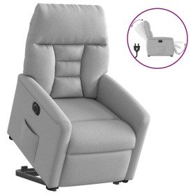Sillón eléctrico reclinable elevable de tela gris nube Sillón eléctrico reclinable elevable de tela gris nube