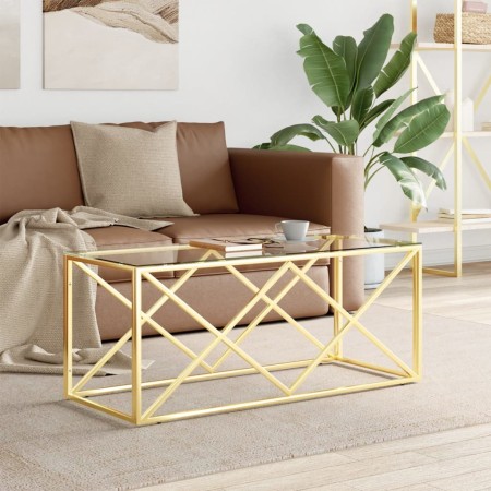 Stainless steel and glass coffee table 110x45x45 cm by vidaXL, Coffee table - Ref: Foro24-349962, Price: 158,50 €, Discount: %