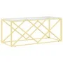 Couchtisch aus Edelstahl und Glas, 110 x 45 x 45 cm von vidaXL, Couchtisch - Ref: Foro24-349962, Preis: 140,95 €, Rabatt: %