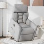 Sillón eléctrico reclinable elevable de tela gris nube
