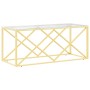Stainless steel and glass coffee table 110x45x45 cm by vidaXL, Coffee table - Ref: Foro24-349962, Price: 158,50 €, Discount: %