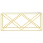 Mesa de centro acero inoxidable y vidrio 110x45x45 cm de vidaXL, Mesas de centro - Ref: Foro24-349962, Precio: 158,41 €, Desc...