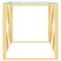 Mesa de centro acero inoxidable y vidrio 110x45x45 cm de vidaXL, Mesas de centro - Ref: Foro24-349962, Precio: 158,41 €, Desc...