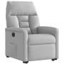 Sillón eléctrico reclinable elevable de tela gris nube