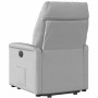 Sillón eléctrico reclinable elevable de tela gris nube