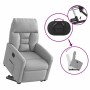 Sillón eléctrico reclinable elevable de tela gris nube