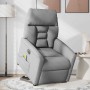 Sillón de masaje eléctrico reclinable elevable tela gris claro