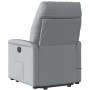 Sillón de masaje eléctrico reclinable elevable tela gris claro