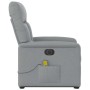 Sillón de masaje eléctrico reclinable elevable tela gris claro