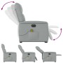 Sillón de masaje eléctrico reclinable elevable tela gris claro