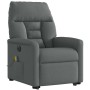 Sillón de masaje eléctrico reclinable elevable tela gris oscuro