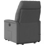 Sillón de masaje eléctrico reclinable elevable tela gris oscuro