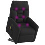Sillón de masaje eléctrico reclinable elevable tela negro