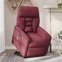 Sillón de masaje eléctrico reclinable elevable tela rojo tinto