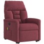 Sillón de masaje eléctrico reclinable elevable tela rojo tinto