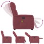 Sillón de masaje eléctrico reclinable elevable tela rojo tinto