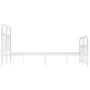 Metal bed frame with headboard and white footboard 120x200 cm by vidaXL, Beds and slatted bases - Ref: Foro24-352643, Price: ...