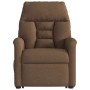 Sillón de masaje eléctrico reclinable elevable tela marrón
