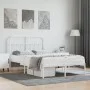 Metallbettgestell mit weißem Kopfteil 120x200 cm von vidaXL, Betten und Lattenroste - Ref: Foro24-352625, Preis: 105,04 €, Ra...