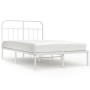 Estructura de cama de metal con cabecero blanca 120x200 cm de vidaXL, Camas y somieres - Ref: Foro24-352625, Precio: 106,88 €...