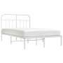 Metallbettgestell mit weißem Kopfteil 120x200 cm von vidaXL, Betten und Lattenroste - Ref: Foro24-352625, Preis: 106,96 €, Ra...