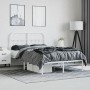 Metallbettgestell mit weißem Kopfteil 120x200 cm von vidaXL, Betten und Lattenroste - Ref: Foro24-352625, Preis: 106,96 €, Ra...