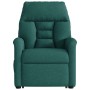 Sillón masaje eléctrico reclinable elevable tela verde oscuro