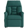 Sillón masaje eléctrico reclinable elevable tela verde oscuro