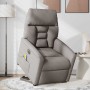 Sillón de masaje eléctrico reclinable elevable tela taupé