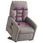 Sillón de masaje eléctrico reclinable elevable tela taupé