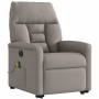 Sillón de masaje eléctrico reclinable elevable tela taupé