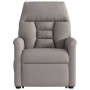 Sillón de masaje eléctrico reclinable elevable tela taupé