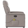 Sillón de masaje eléctrico reclinable elevable tela taupé