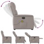 Sillón de masaje eléctrico reclinable elevable tela taupé