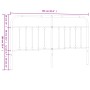 Kopfteil aus weißem Metall, 160 cm von vidaXL, Kopf- und Fußteile - Ref: Foro24-352662, Preis: 47,69 €, Rabatt: %