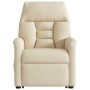 Sillón de masaje eléctrico reclinable elevable tela crema
