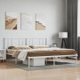 Estructura de cama con cabecero metal blanca 200x200 cm de vidaXL, Camas y somieres - Ref: Foro24-352536, Precio: 97,31 €, De...