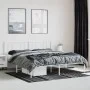 Bettgestell aus weißem Metall mit Kopfteil 200x200 cm von vidaXL, Betten und Lattenroste - Ref: Foro24-352536, Preis: 96,13 €...