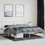 Bettgestell aus weißem Metall mit Kopfteil 200x200 cm von vidaXL, Betten und Lattenroste - Ref: Foro24-352536, Preis: 97,41 €...