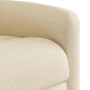 Sillón de masaje eléctrico reclinable elevable tela crema