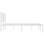 Bettgestell aus weißem Metall mit Kopfteil 200x200 cm von vidaXL, Betten und Lattenroste - Ref: Foro24-352536, Preis: 97,41 €...