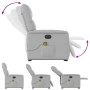Sillón de masaje eléctrico reclinable elevable tela gris nube