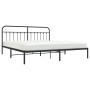 Estructura de cama con cabecero metal negro 193x203 cm de vidaXL, Camas y somieres - Ref: Foro24-352584, Precio: 129,65 €